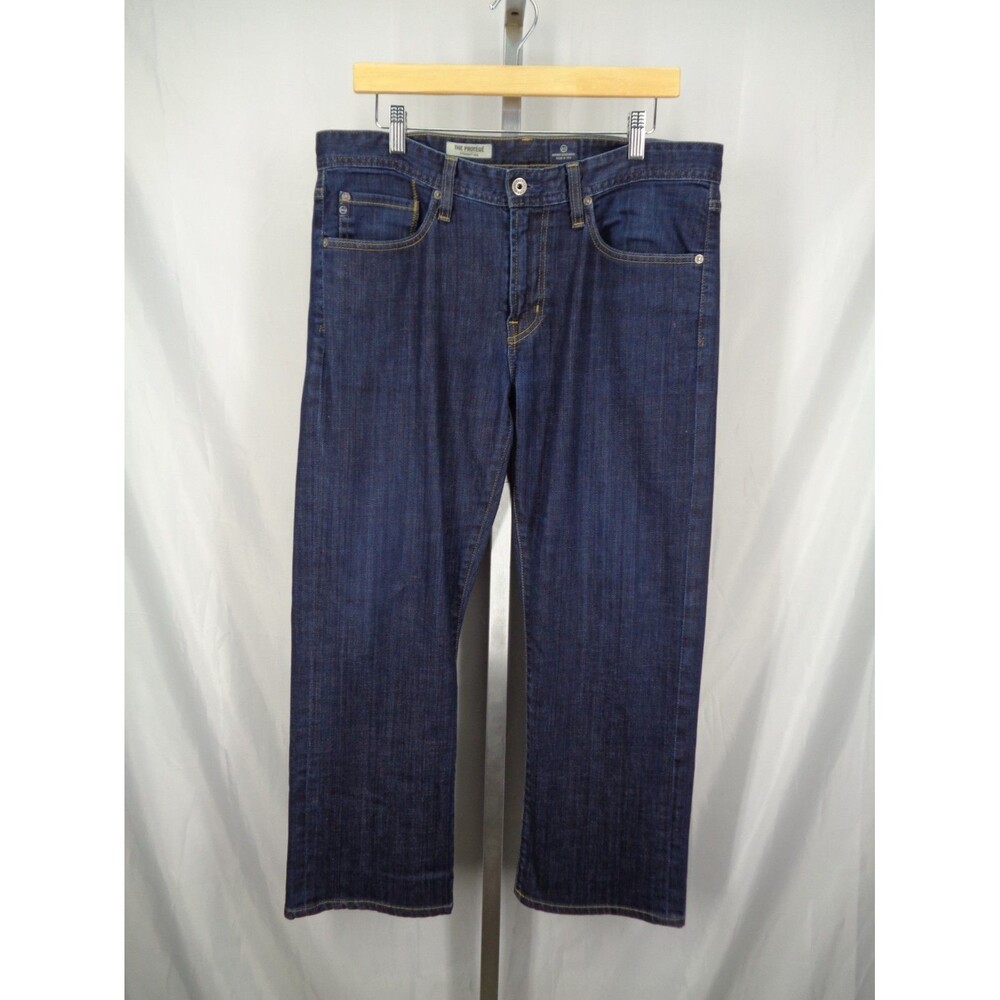 AG Adriano Goldschmied Protege Straight Leg Jean Tag 34 x 32 Actual 35 x 27 Hem
